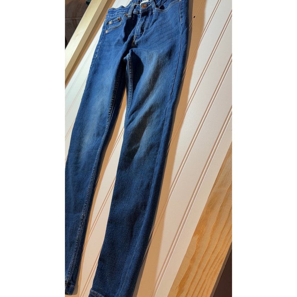 BCBG Girls Skinny Jeans Blue Denim Size 12 Faded Wash Stretch Pants